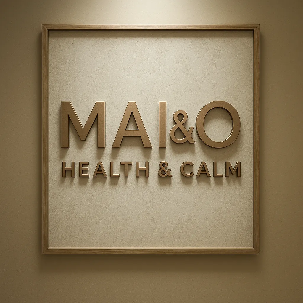 Cartel de salud y calma-